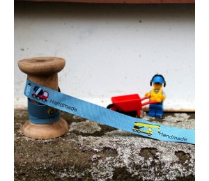 Webband "Handmade - Baustelle" blau